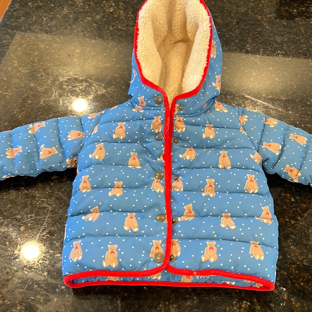 Baby Boden teddy bear lined jacket